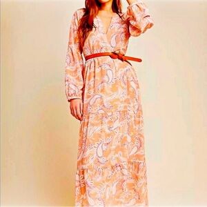 Anthropologie x Katchel size 12 maxi dress floral pink